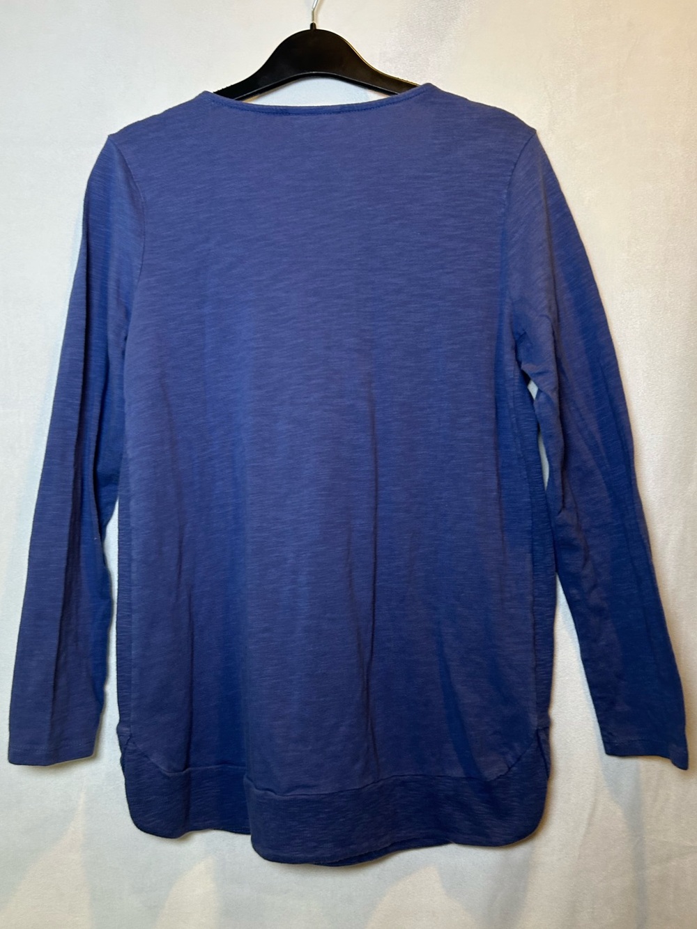 J. Jill Blue Cotton Long Sleeve V-Neck Tunic Top. Size S - Picture 7 of 13